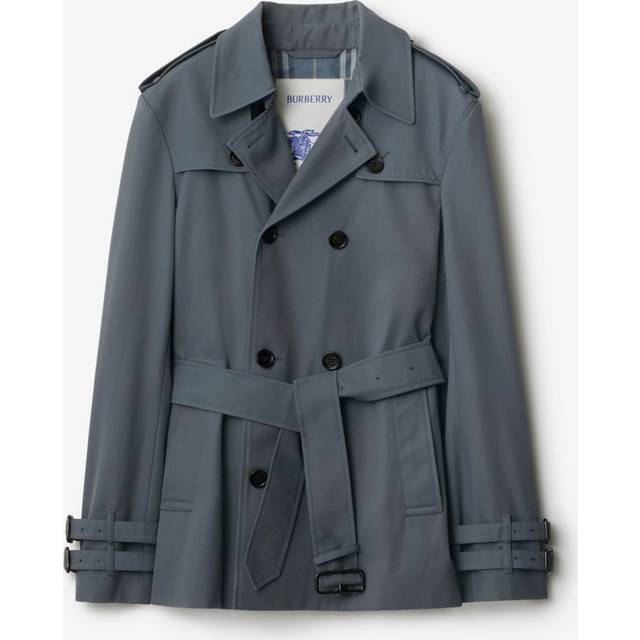 Burberry Short Gabardine Trench Coat - Magnet - 44