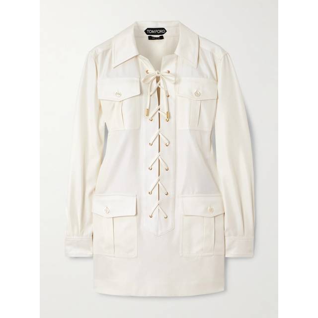 Tom Ford Cotton and silk minidress - white (UK 4)