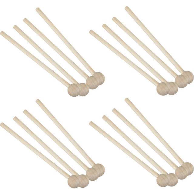 8 Pair Wood Mallets Percussion Sticks for Energy Chime, Xylophone, Wood Block, Glockenspiel and Bells