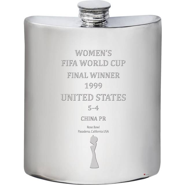 United States Women's 1999 Fifa World Cup Winner 6oz Hip Flask Pewter