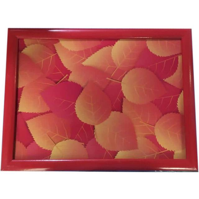 Large Wooden Soft Padded Cushioned Bean Bag Lap Dinner Laptop Food tv Tray (Tropical)