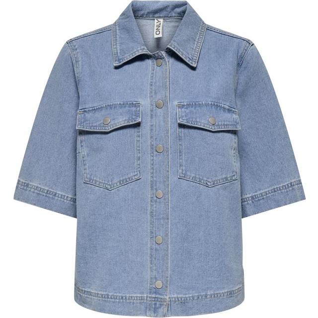 ONLY Skjorte - Belle - Light Blue Denim