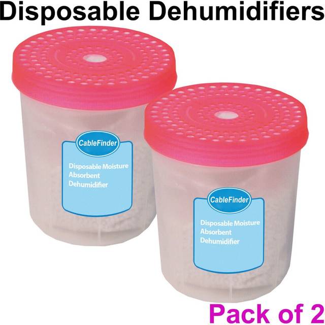 2x 0.7L Disposable Moisture Absorber Dehumidifier Interior Room Damp Preventer