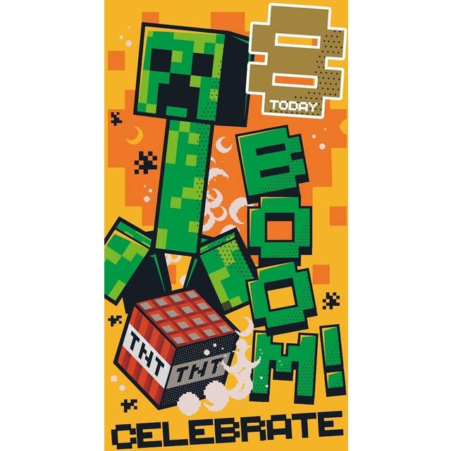 Minecraft Age 8 Birthday Card