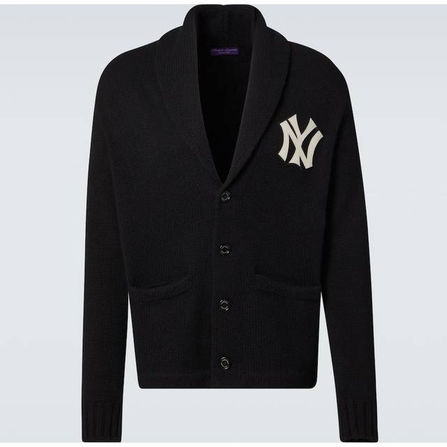 Ralph Lauren Purple Label Yankeesâ¢ leather-trimmed cashmere cardigan