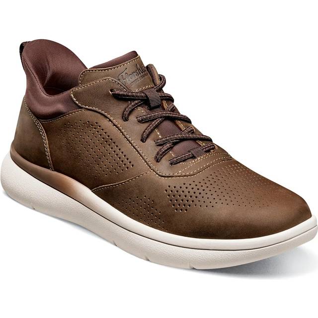 Florsheim Men's Fleet Perforated Toe Elastic Lace Sneaker Brown Chocolate - Size: 11 1/2 D-Width
