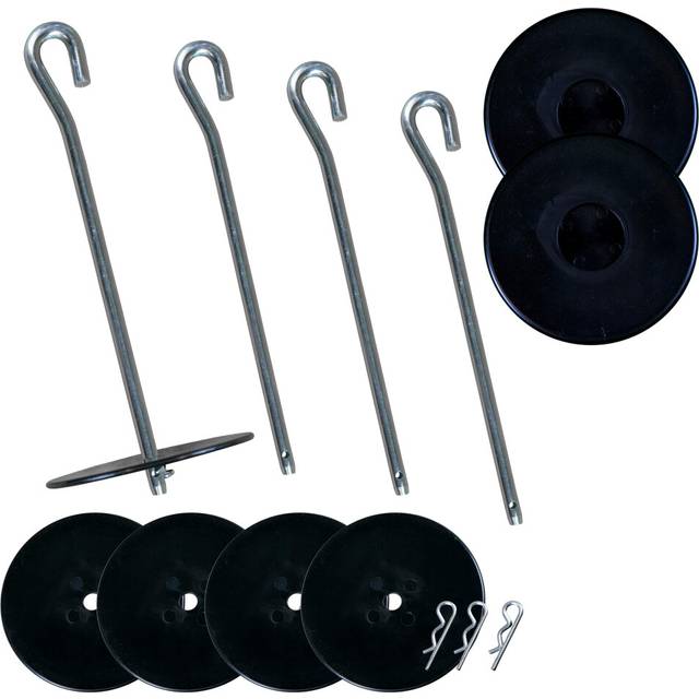 Park & Sun Sports Portable Volleyball Anchoring System for Beach/Sand or Grass  Black
