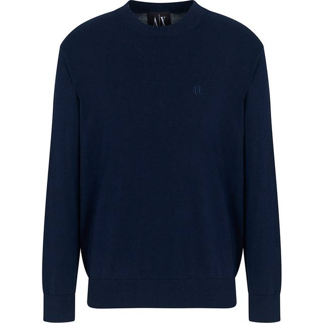 Armani Exchange for man. XM000338AF12291UB101 Navy crew neck jumper (3XL), Casual, Cotton
