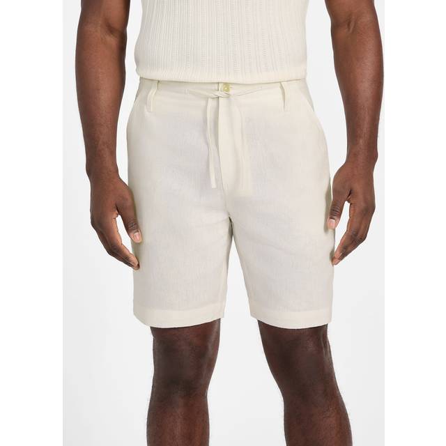 Guess Linen-Blend Shorts - Beige - 31