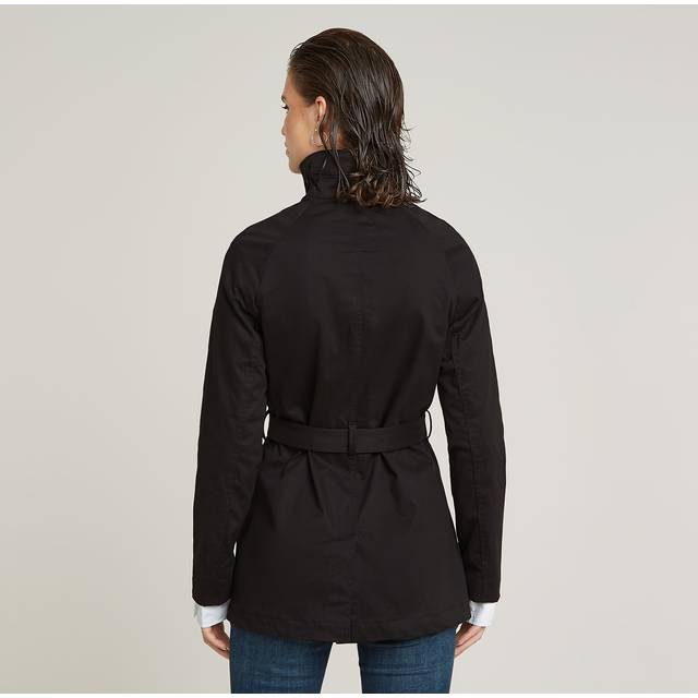 Short Trench Coat - Black - Women