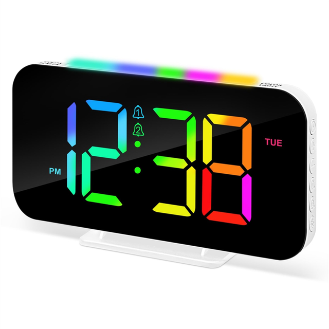 LED Digital Alarm Clock for Bedrooms with Night Light,Dual Alarm,B