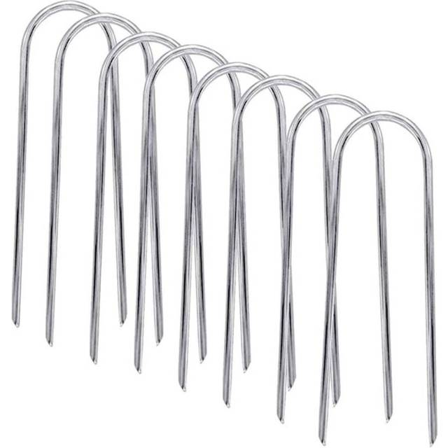 Trampolines Wind Stakes Heavy Duty U Type Sharp Ends Safety Ground Anchor Galvanized Steel  8pcs