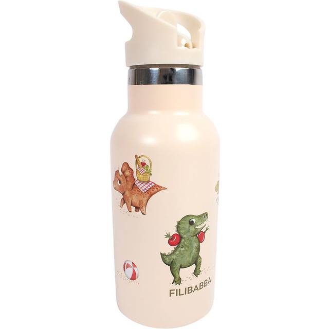 Filibabba - Stainless steel water bottle - Dino Beach - Beige - 6-60 m (FI-03589)