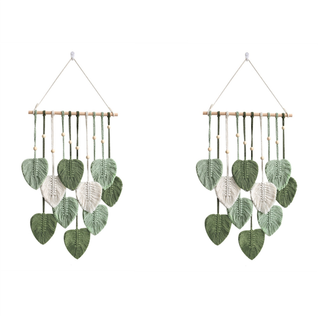 Leaf Macrame Wall Hanging Boho Room Home Decor