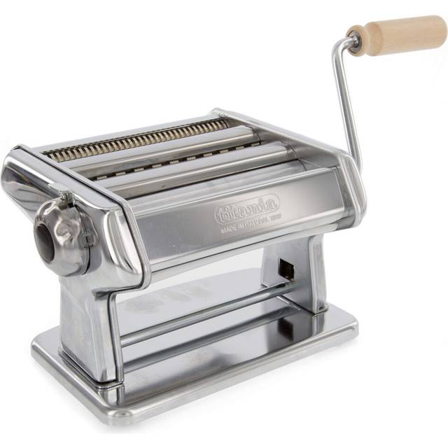 Pasta Maker Machine by Imperia- Heavy Duty  Italy Made Steel construction w Easy Lock Dial and Wood grip Handle- Make Fresh Homemade Authentic Italian