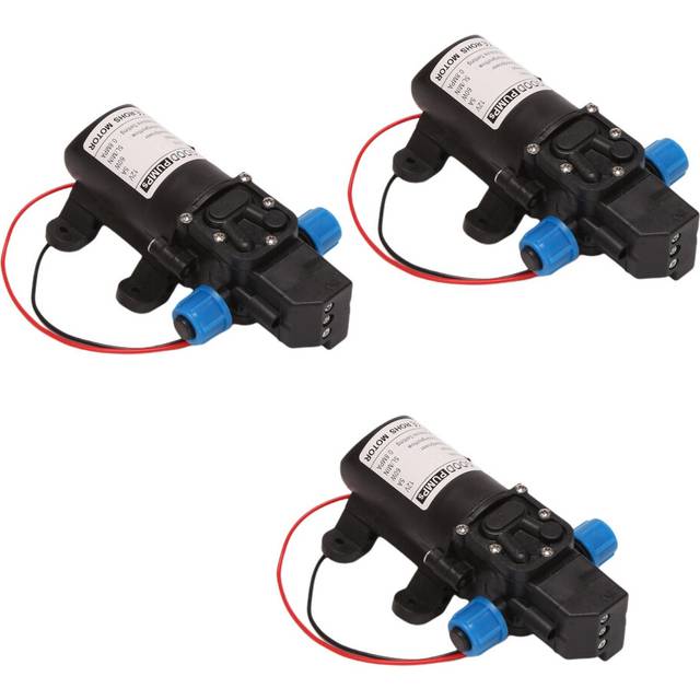 3X Black DC 12V 60W High-Pressure Mini Membrane Water Pump Automatic Shutdown 5L / Min