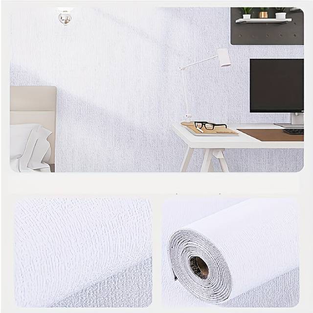 (Porcelain White, 280cm * 50cm) 1 roll 3D Self-Adhesive Wallpaper for Heat Insulation and Waterproofing - Removable