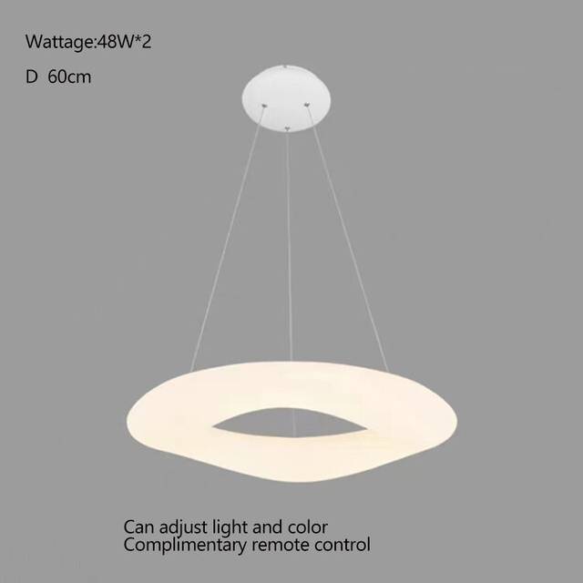 (pendant 60cm, Tri color light) MR MAGOO Pendant Light Creative Led Cloud Pendant Light For Living Room Bedroom Office Home Decor Designer Circular Ha