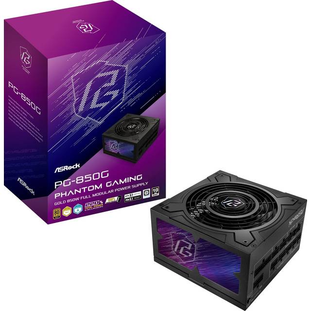 Asrock 850W Phantom Gaming PG-850G PSU, Fully Modular, 80+ Gold, Cybenetics Platinum & Lambda A+, ATX 3.1, PCIe 5.1