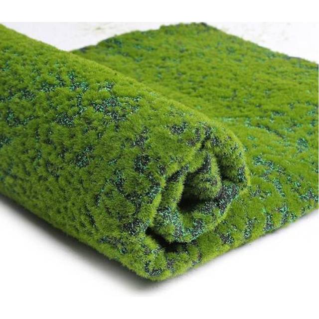 (Green Dot) 1x1m Simulation Artificial Moss Grass Turf Mat Wall Green Plants DIY Home