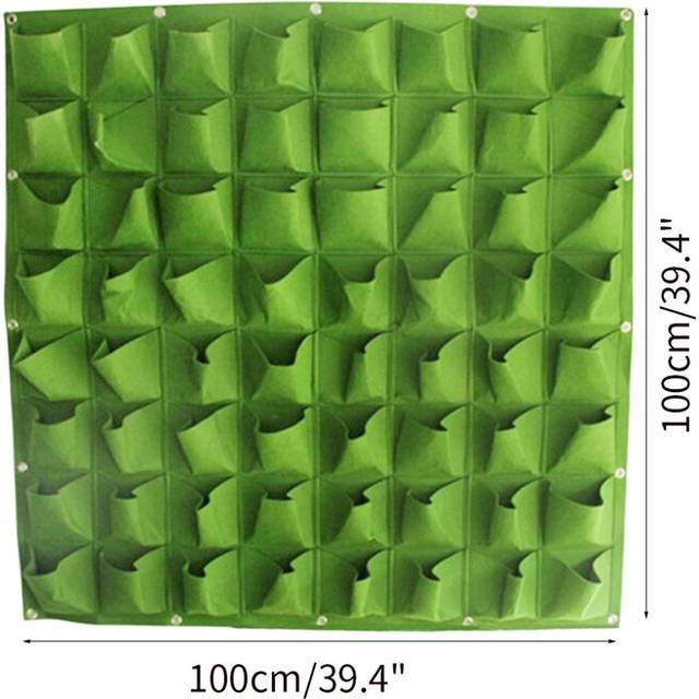 Wall Hanging Plant Growing Kits Pockets Plant Bag Green Vertical Hanging