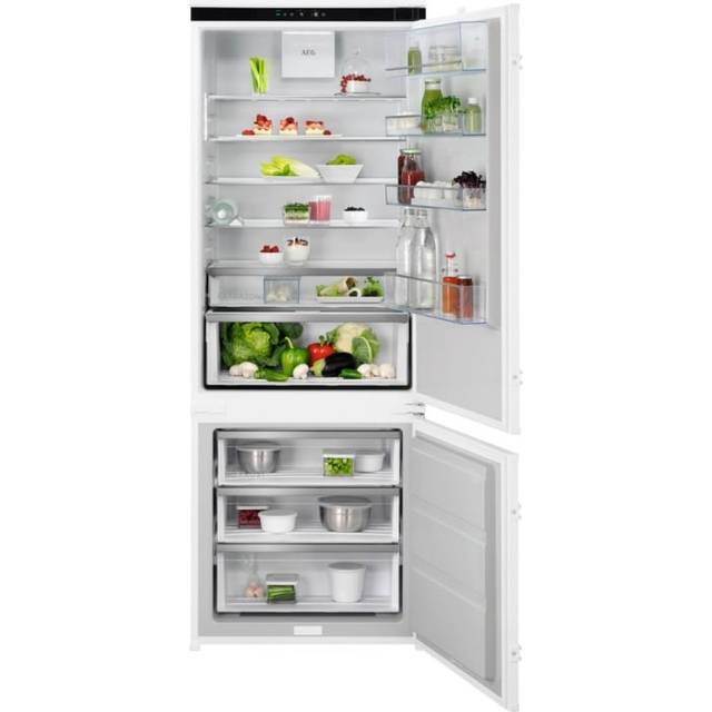 AEG 7000 Series NSC7G752ES Integrated Frost Free Fridge Freezer With GreenZone - Sliding Hinge