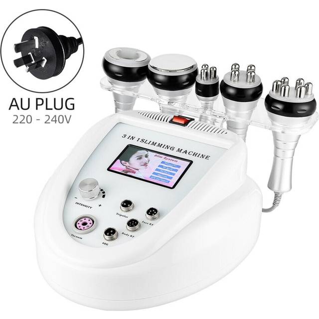 (UK PLUG (220-240V)) 5-IN-1 Home Use Multifunction RF 40K Cavitation Body Slimming Liposuction Machine Weight Loss Anti Cellulite Wrinkle Removal