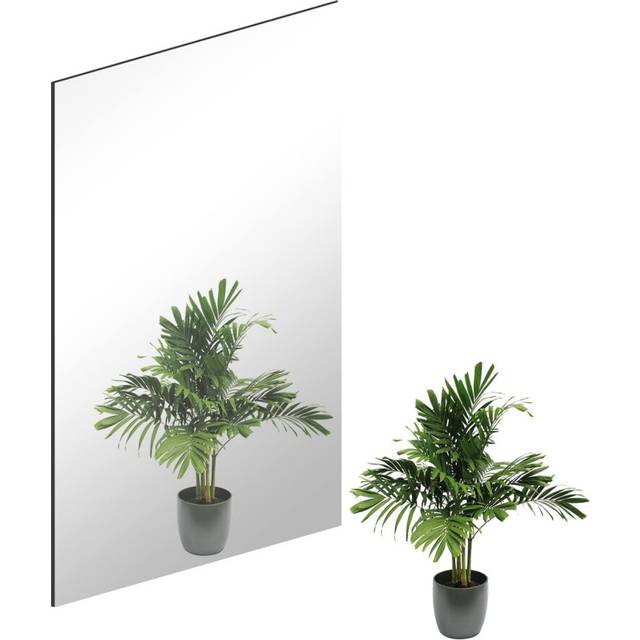 Hd wall mirror self adhesive glass mirror high clear mirror stick on frameless