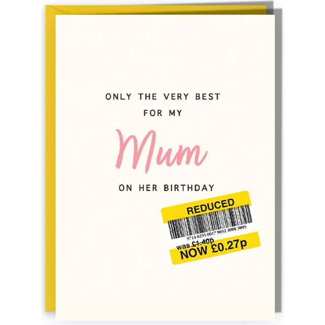 Mum Birthday Card - Funny Mummy Birthday Card For Women - 'Only The Best For My Mum' - Rude Gifts For Women - Humorous Birthday Cards - Comes With Fun