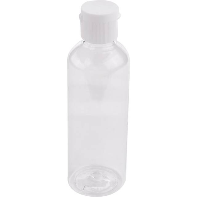 4 x 100ml Plastic Clear Bottles Travel Shampoo Cosmetic Container