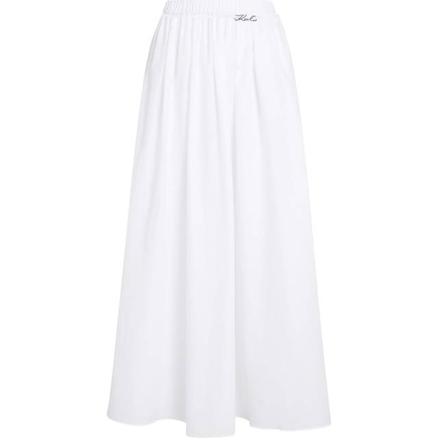 Karl Lagerfeld, K/signature Beach Maxi Skirt, Woman, White, Size: M