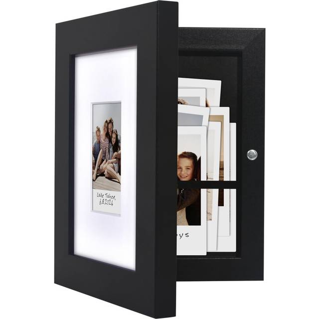 Americanflat 4x6 Picture Frame with Storage - Use as 2x3 Frame for Instant-Print Photos - Quick Change Storage Frame Holds up to 40 Photos - Small Pic
