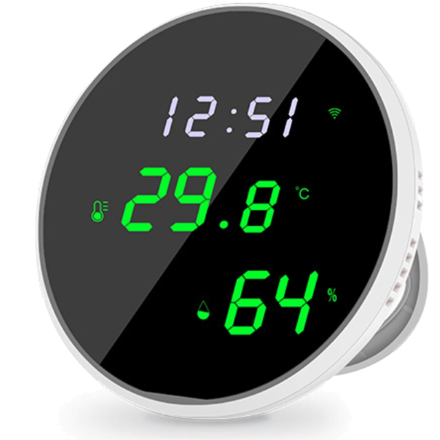 WiFi Room Thermometer Indoor Hygrometer: Smart Temperature Humidity Monitor with LED Backlit Display