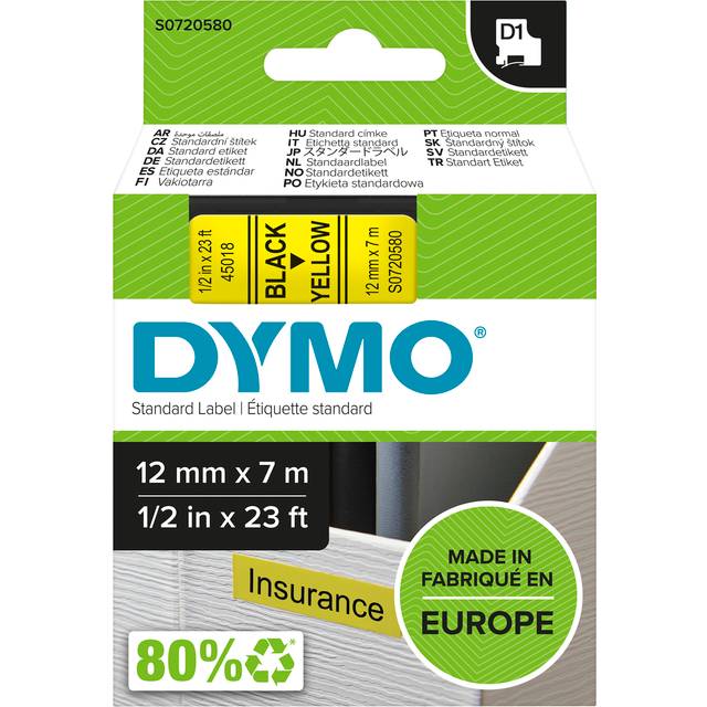 Dymo 45018 (S0720580) DirectLabel-etikettes, 12mm x 7m