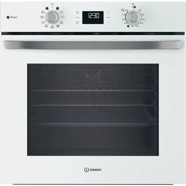 Indesit Turn&Go Steam IO 258HS W UK Built In Electric Single Oven - White - A Rated