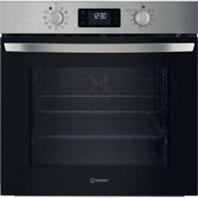 Indesit Turn&Go IO 278P1 X UK Built In Electric Single Oven with Pyrolytic Cleaning - Stainless Steel - A++ Rated