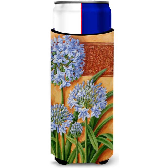 Caroline's Treasures JYJ0072MUK Agapanthus by Judith Yates Ultra Hugger for slim cans Can Cooler Sleeve Hugger Machine Washable Drink Sleeve Hugger Co