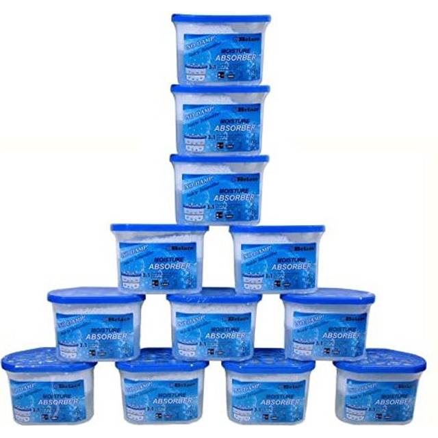 Dehumidifier Pack of 12x 500ml Prevent Mould & Mildew, Eliminating Musty Odor, Remove Dampness, Absorb Excess Mositure in Home, Kitchen, Bathroom,