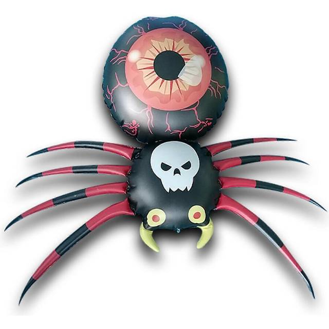 (As show, One size) New Upgraded Halloween Inflatable Spider Decoration With Built-in Lights Blow Up Yard Decor