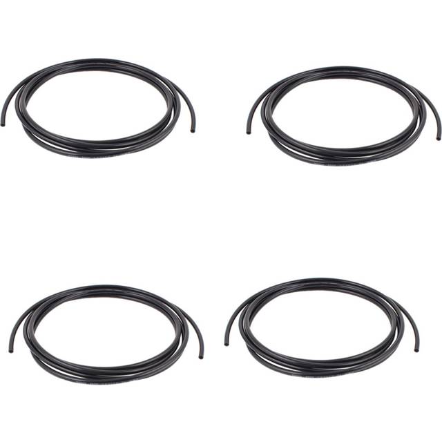 4pcs 6mm x 4mm Pneumatic Air Compressor PU Hose Pipe 3 Meters Black
