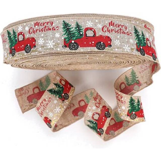 (Khaki) 16.5ft Vintage Burlap Gift Ribbon