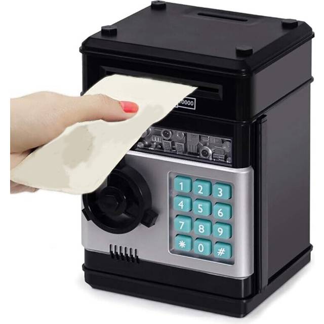 Electronic Piggy- for Kids Money Savings Box,Mini ATM Coin Bank for Children Best Birthday Xmas Gifts Cash A