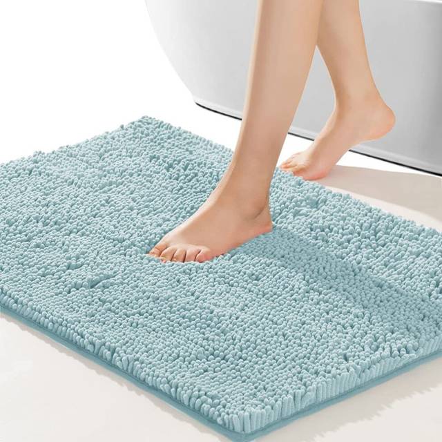 SONORO KATE Bathroom Rug Non-Slip Bath Mat Soft Cozy Shaggy Thick Bath Rugs for Bathroom Plush Rugs for Bathtubs Water Absorbent Rain Showers and Unde