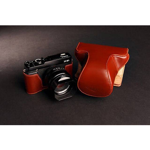 Genuine Real Leather Full Camera Case Bag Cover For Fujifilm Xe1 Xe2 Xe2s Black