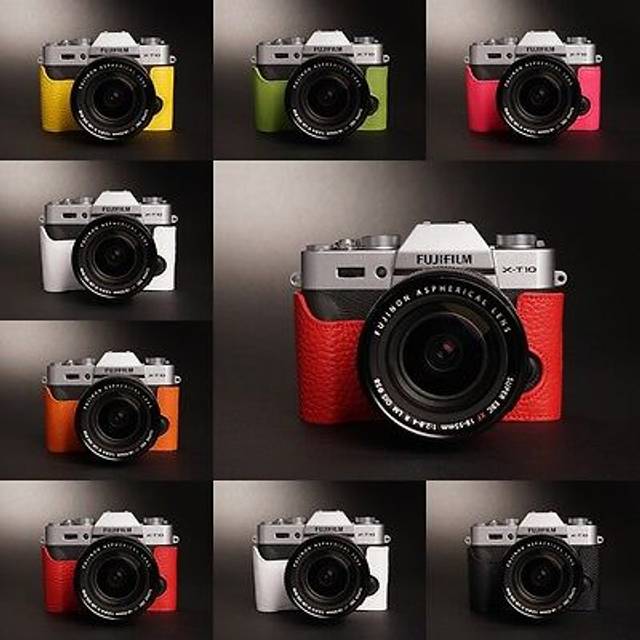 Genuine Real Leather Half Camera Case Bag Cover For Fujifilm Xt20 Xt10