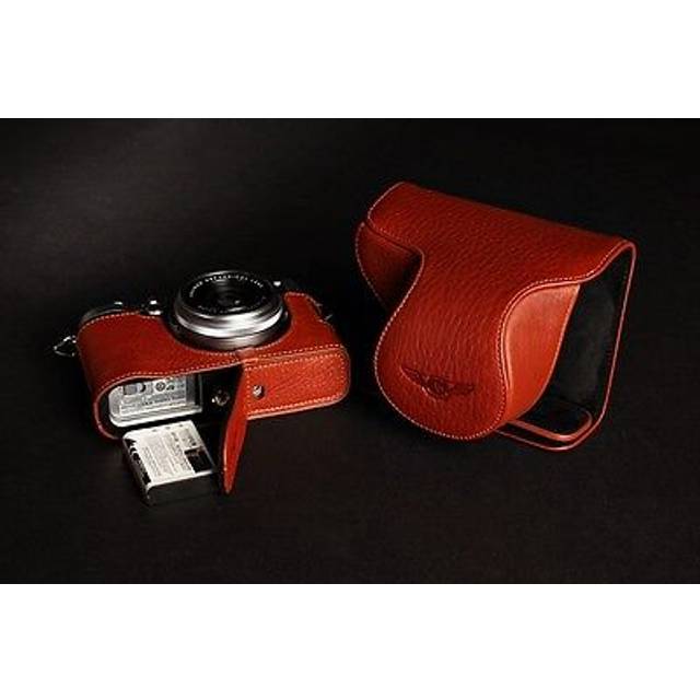 Genuine Real Leather Full Camera Case Bag Cover For Fujifilm X100t Bottom Open