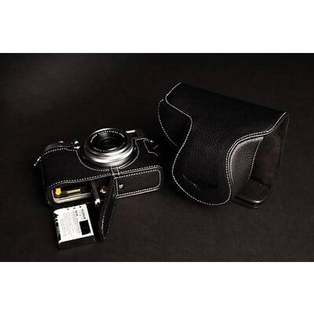 Genuine Real Leather Full Camera Case Bag Cover For Fujifilm X100t Bottom Open B