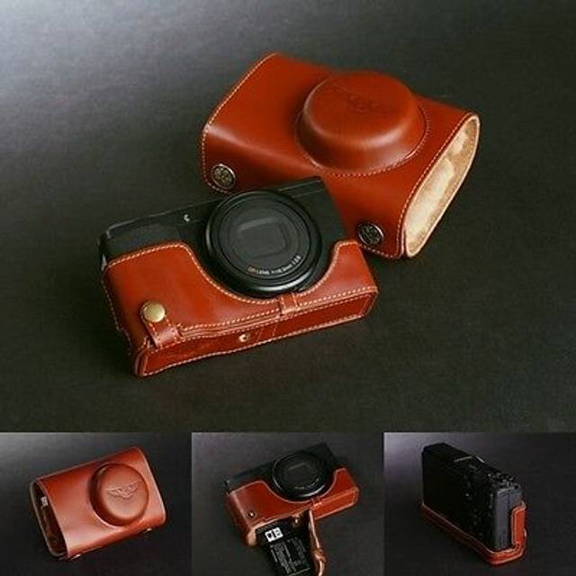 Genuine Real Leather Full Camera Case Bag Cover For Ricoh Gr Gr Ii Bottom Open