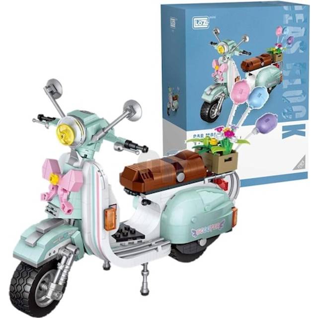 LOZ 1117 Vehicle Model Motorcycle Car Balloon Flower Bow 3D DIY Mini Diamond Blocks Bricks Building Toy for Children Gift no Box