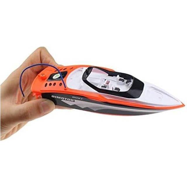 UNO1RC TM57175 Mini Ship Remote Control Speedboat Racing Boat Water Toy - Orange